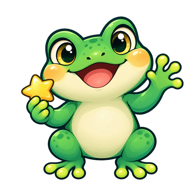 Illustrated waving frog sample you can try in this tool